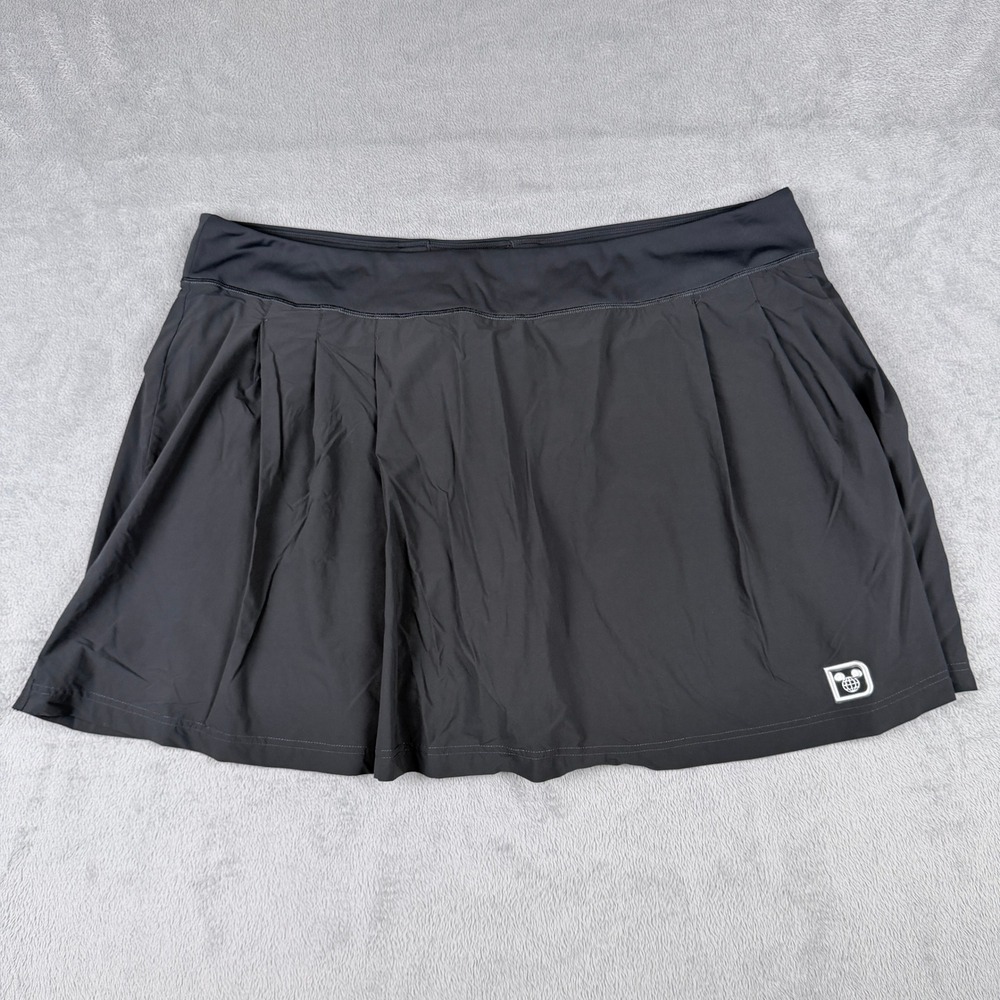 Disney Parks Black Pleated Tennis Skort Womens 2X Active Golf Skirt Mickey Logo